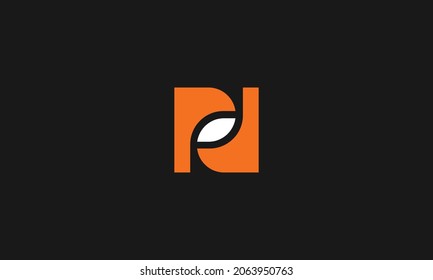 LETTERS PD LOGO DESIGN WITH NEGATIVE SPACE EFFECT FOR ILLUSTRATION USE