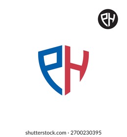 Letters PH Logo Shield Design