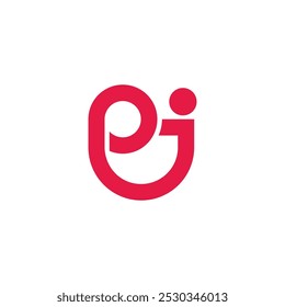 letters pi ei happy fun simple design logo vector 