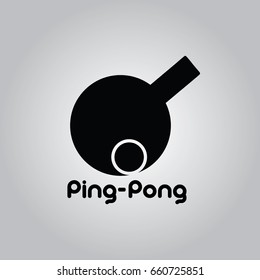 letters ping pong design logo vector