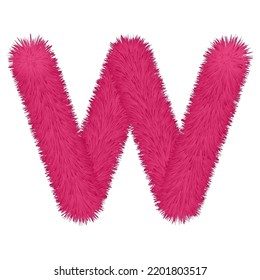 letters with pink wool texture