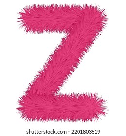 letters with pink wool texture