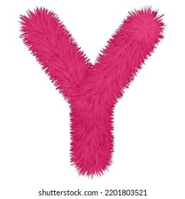 letters with pink wool texture
