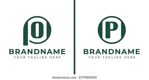 Letters PO and OP Monogram Logo, suitable for any brand with PO or OP initials