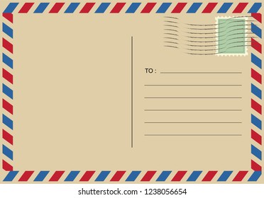 letters and postmarks, airmail designs vector illustration
