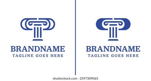 Letters PP Pillar Law Logo, symbolizing strength, stability, and justice