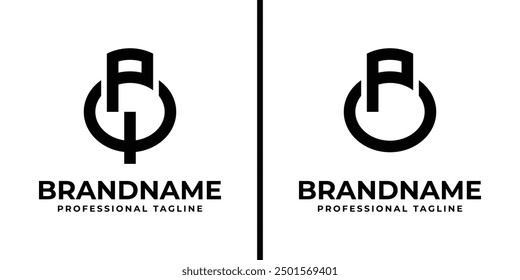 Letras PQ y ORDEN DE COMPRA Monogram Logo, apto para cualquier negocio con iniciales PQ, QP, ORDEN DE COMPRA u OP