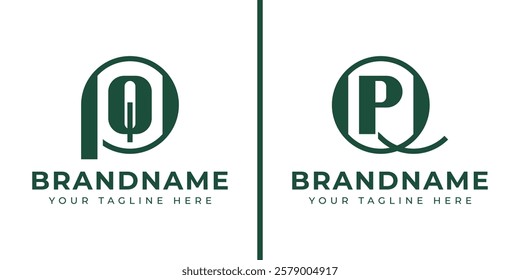 Letters PQ and QP Monogram Logo, suitable for any brand with PQ or QP initials