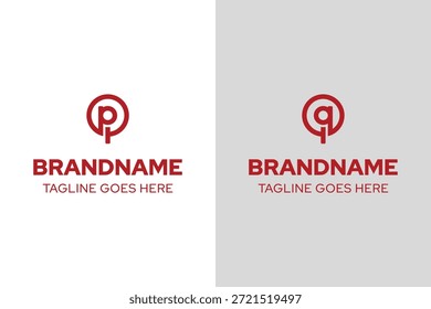 Buchstaben PQ QQ Monogramm Logo, geeignet für jede Marke mit PQ QP QQ Q Initialen