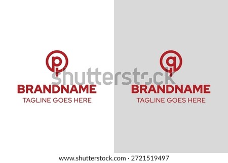 Letters PQ QQ Monogram Logo, suitable for any brand with PQ QP QQ Q initials