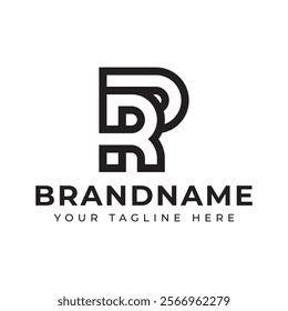 Letters PR Monogram Logo, suitable for any business with RP or PR initials