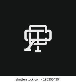 Letters of PRC, RCP, PCR, CPR or CRP initial logo design. Vector illustration