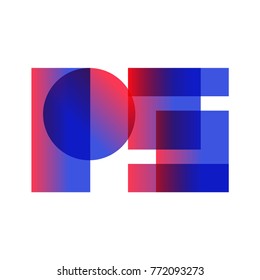 Letters PS. Logo, icon, mark, symbol concept. Vector illustration on white background.