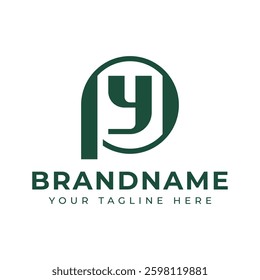 Letters PY Monogram Logo, suitable for any brand with YP or PY initials