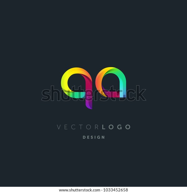 Letters Q Q Logo Multi Colour Stock Vector Royalty Free 1033452658
