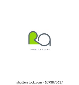 Letters Q B joint icon vector template.
