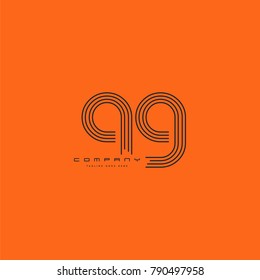 Letters Q G joint logo icon. Stroke letter vector element.
