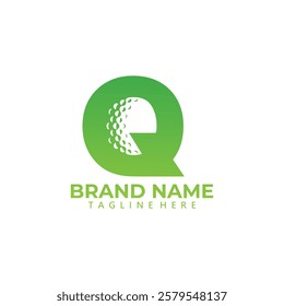 Letters Q for golf logo illustration. lettering golf ball