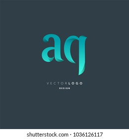 Letters A Q joint logo icon vector element.