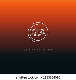 Letters Q & A Joint logo icon vector template.