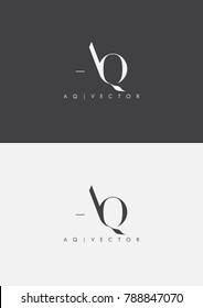 Letters A & Q joint logo icon vector element.
