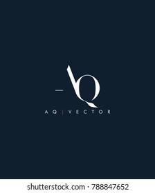 Letters A & Q joint logo icon vector element.
