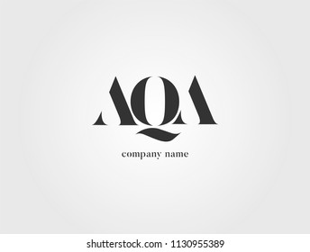 Letters A Q A logo icon vector template.