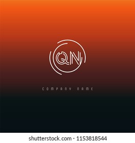 Letters Q N Joint logo icon vector template.