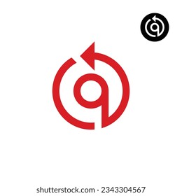 Letras Q Reiniciar flecha o cualquier diseño de relogo