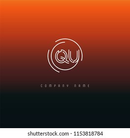 Letters Q U Joint logo icon vector template.