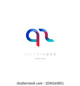 Letters Q Z, Q & Z logo, multi colour letters icon vector template.

