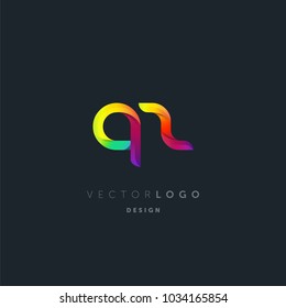 Letters Q Z, Q & Z logo, multi colour letters icon vector template.

