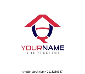 Letters QH or HQ Logo template ,fully vector and customized logo design