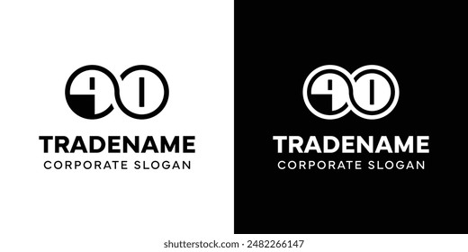 Letters QO Infinity Logo, suitable for business with OQ or QO related to Eternity