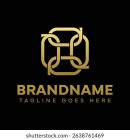 Letters QQQQ Ornament Logo, symbolizing elegance, harmony, and creativity