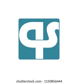 letters qs square logo vector
