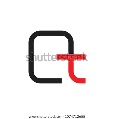 letters qt line art square logo