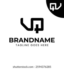 Letters QV and VQ Monogram Logo Set, suitable for any brand with VQ or QV initials