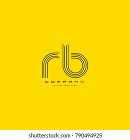 Letters R B joint logo icon. Stroke letter vector element.