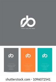 Letters R & B logo icon with business card vector template.
