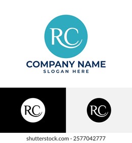 letters "R" and "C" intertwined within a circle, creating an elegant and sophisticated design. The letters are smoothly connected, conveying a sense of flow and harmony, fashion, beauty, and lifestyle