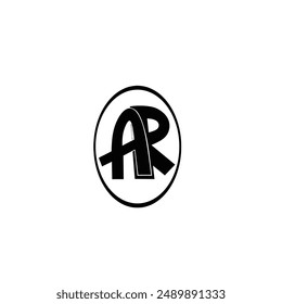 letters a and r in circles in black
