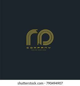 Letters R D joint logo icon. Stroke letter vector element.