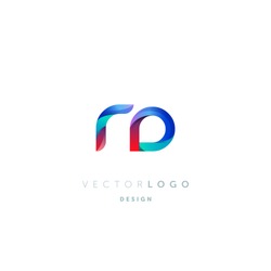 Letters R D, R & D Logo, Multi Colour Letters Icon Vector Template.