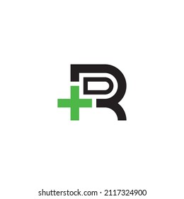 
letters R and D plus simple symbol logo vector