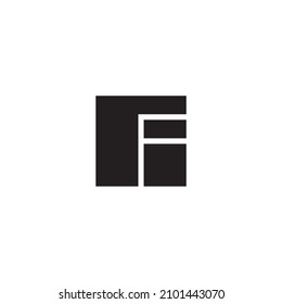 
Buchstaben r, E. Und F abstraktes, einfaches Symbol-Logo, Vektorgrafik