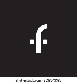 
Letters r and f point simple symbol logo vector