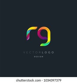 Letters R G, R & G logo, multi colour letters icon vector template.