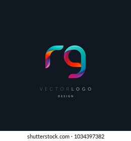 Letters R G, R & G logo, multi colour letters icon vector template.