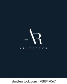 Letters A & R joint logo icon vector element.
